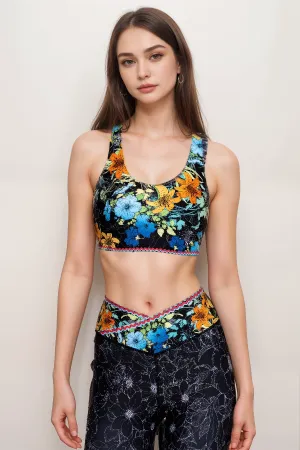 Johnny Was Bee Active Reversible Sports Bra A6323 Boho Chic
