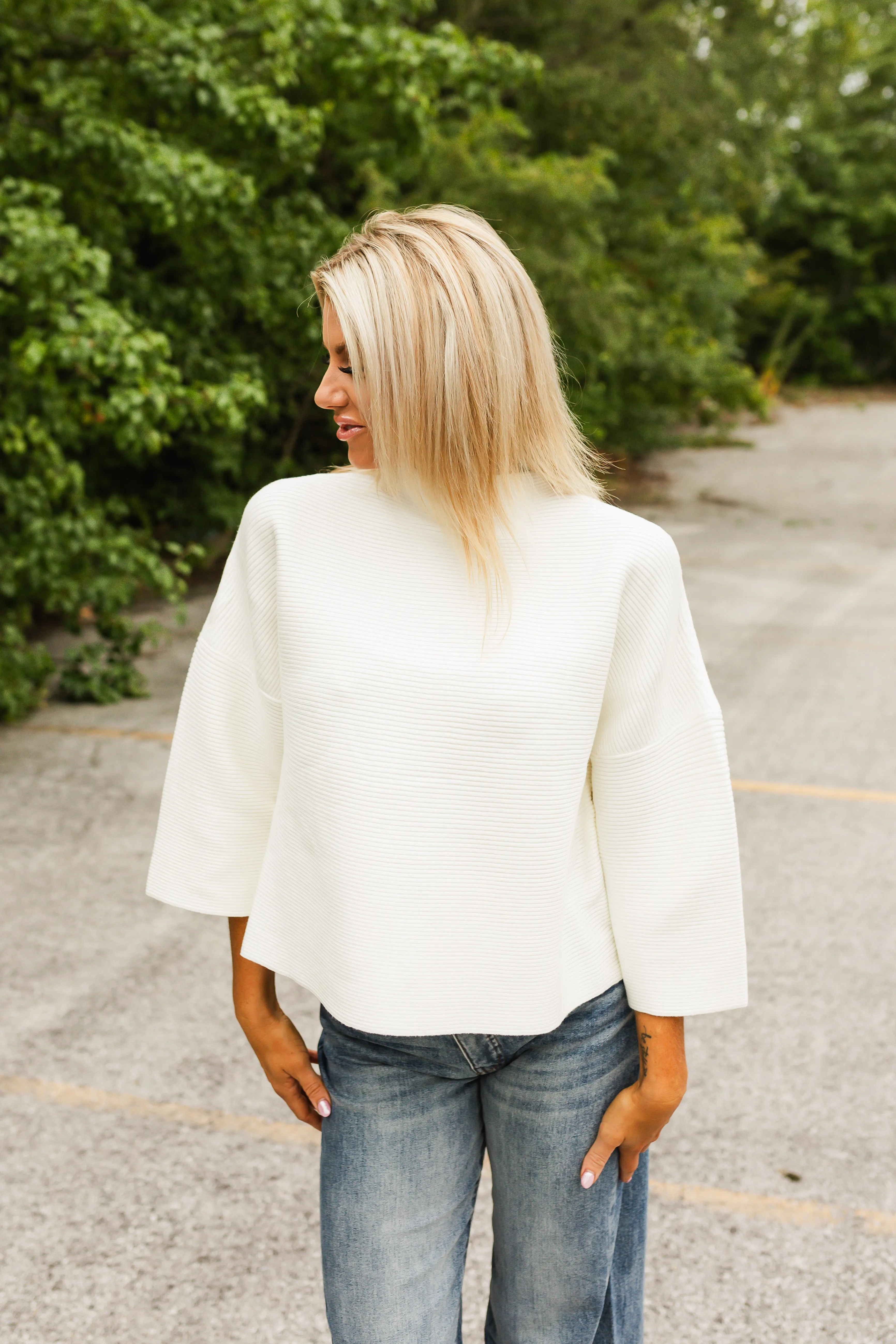 jones sweater in ivory
