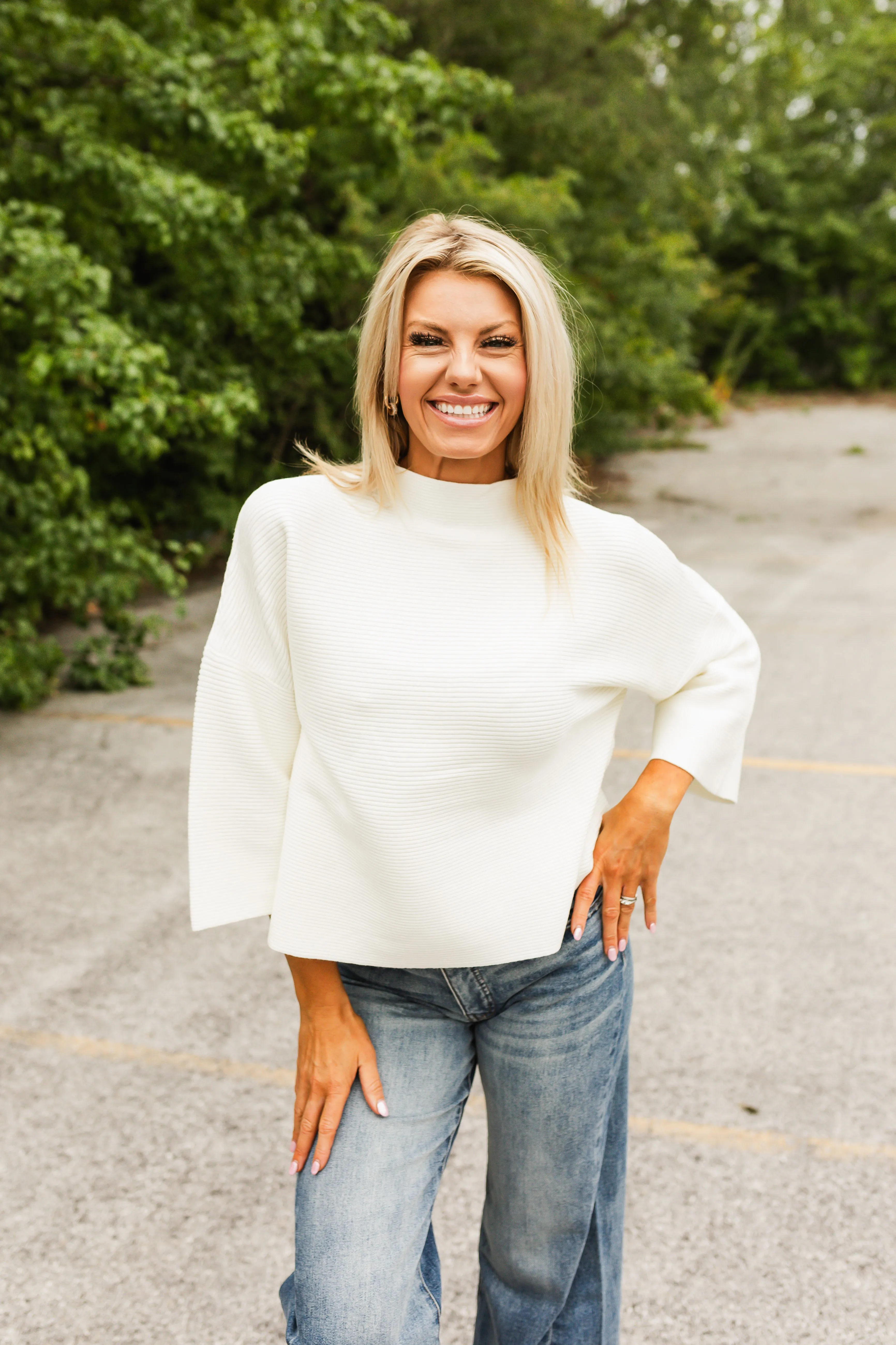 jones sweater in ivory