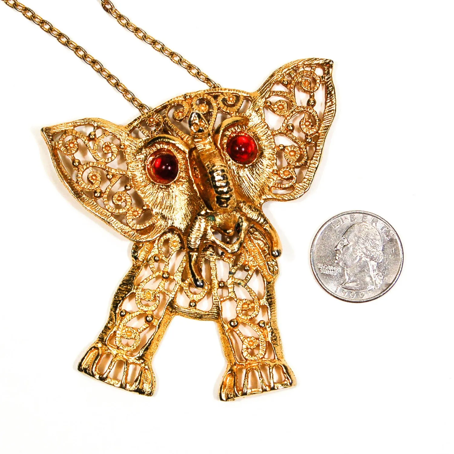Juliana Elephant Pendant Statement Necklace