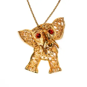 Juliana Elephant Pendant Statement Necklace