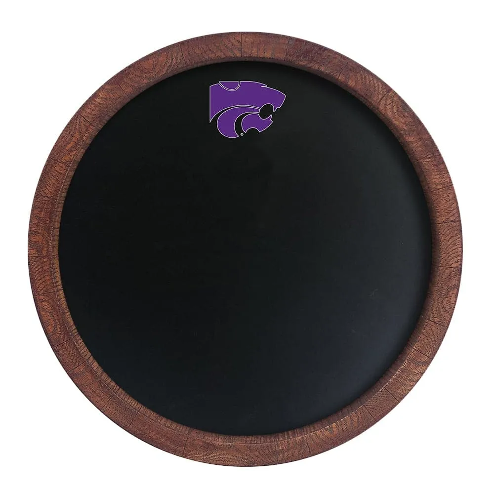 Kansas State Wildcats: Chalkboard "Faux" Barrel Top Sign