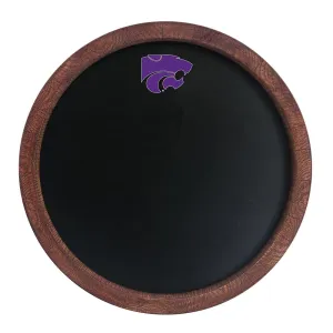 Kansas State Wildcats: Chalkboard "Faux" Barrel Top Sign