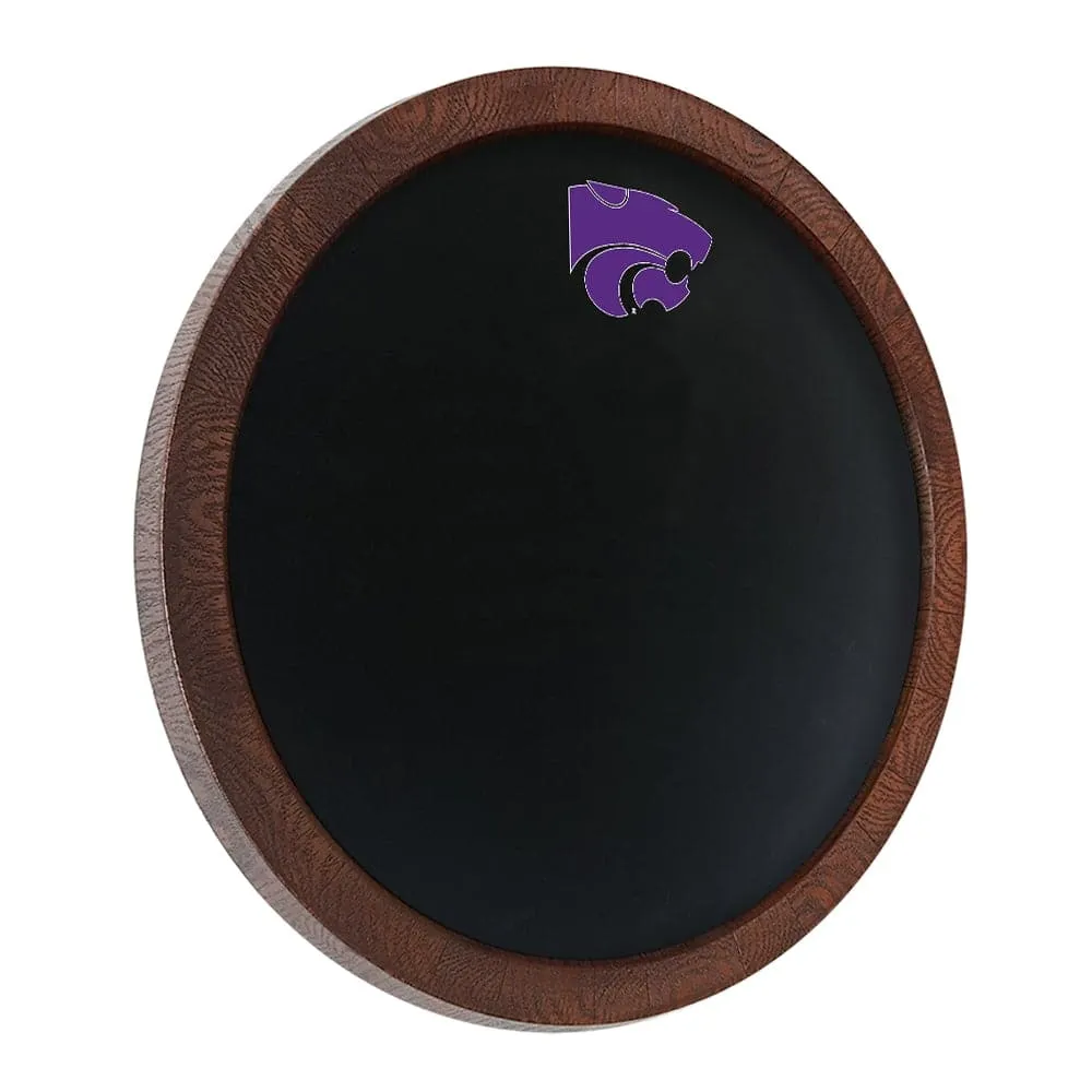Kansas State Wildcats: Chalkboard "Faux" Barrel Top Sign
