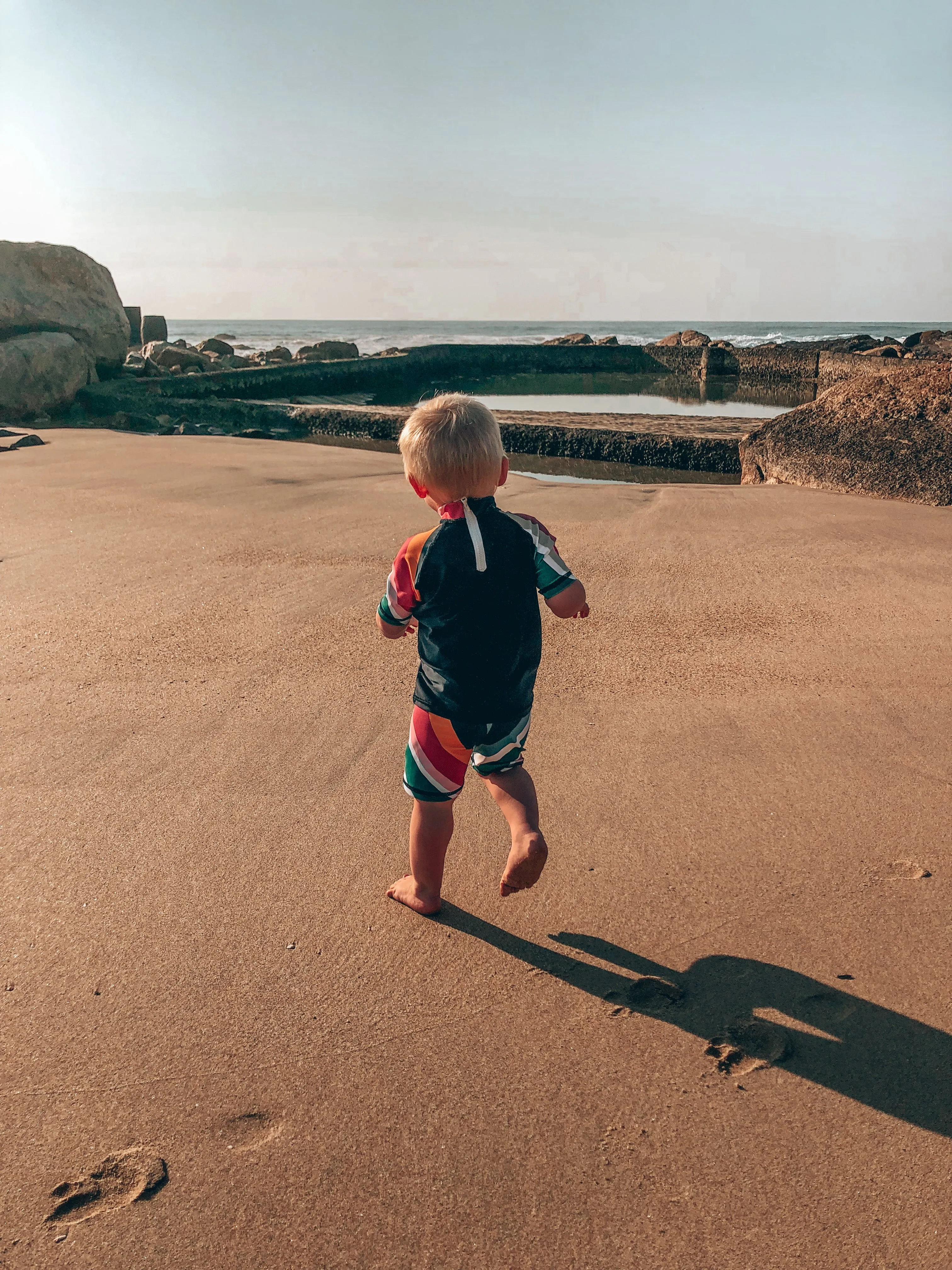 Kiddies Retro Wave Swim Shorts and Rashie Set