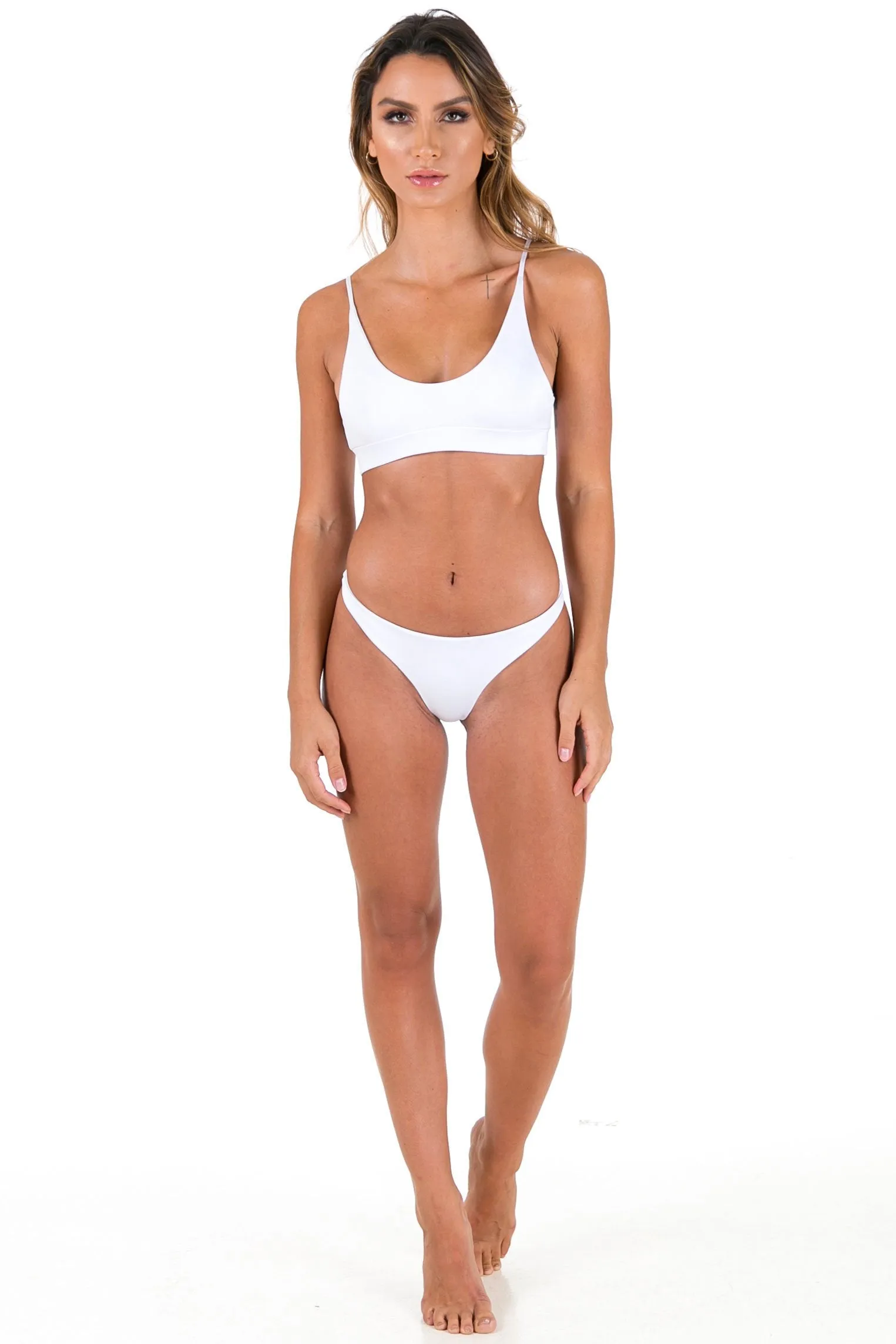 KoKo Swim Crop - White