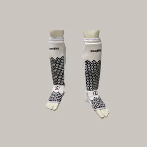 KOMBAT MMA ELASTIC CLOTH SHIN & INSTEP PADDED GUARDS (Pair)