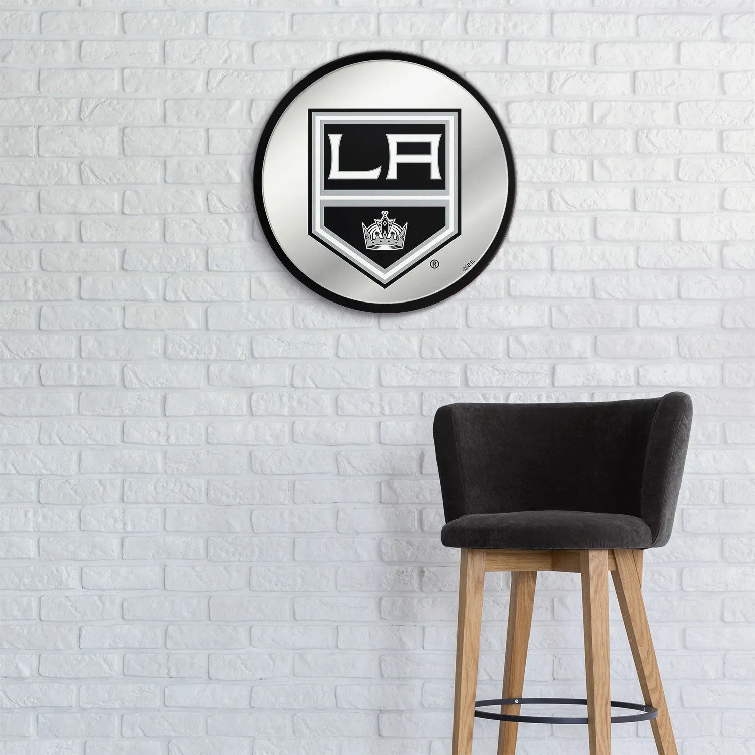 LA Kings: Modern Disc Mirrored Wall Sign
