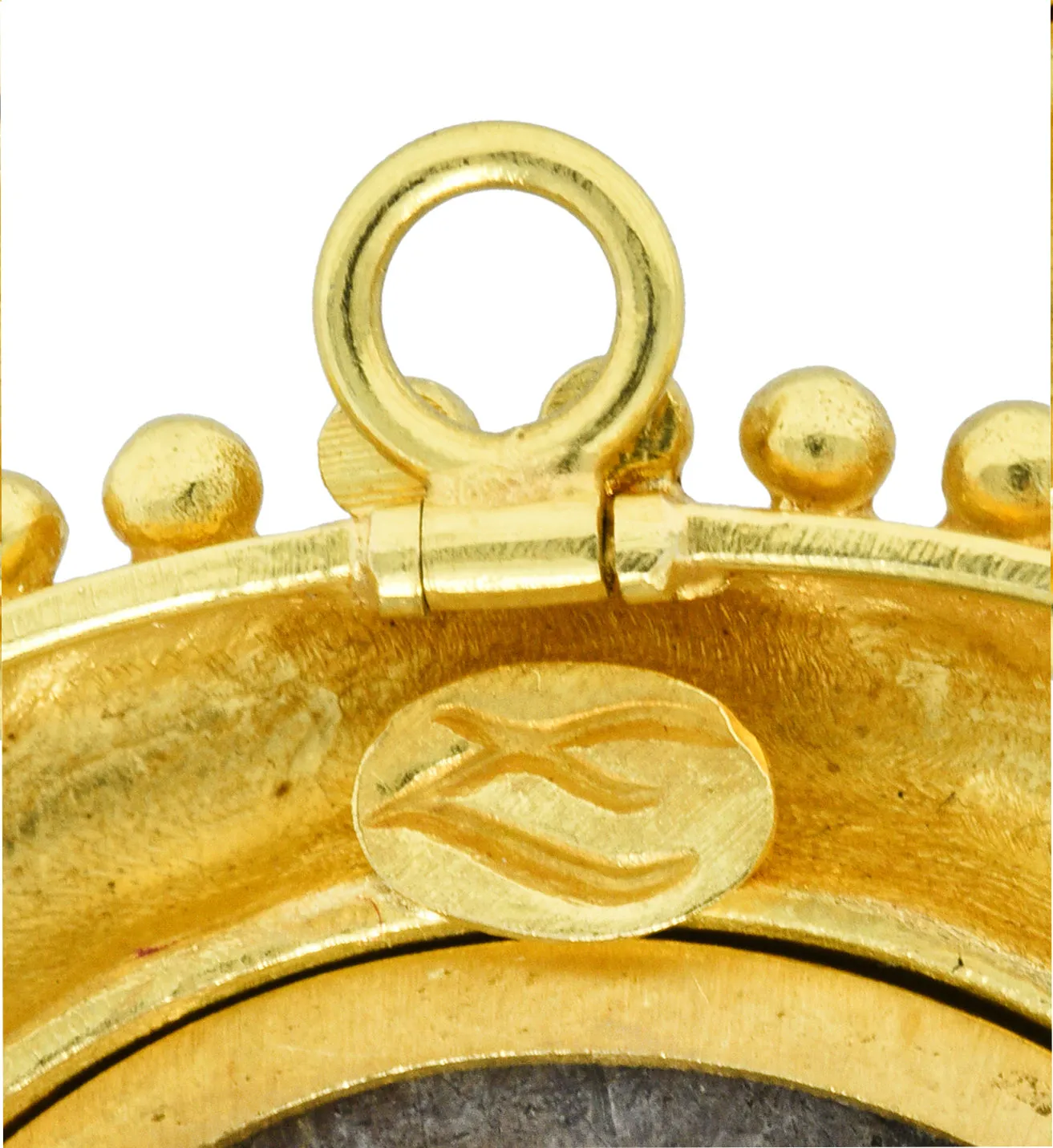 Large Elizabeth Locke Silver 18 Karat Gold Greek Ancient Coin Pendant Brooch