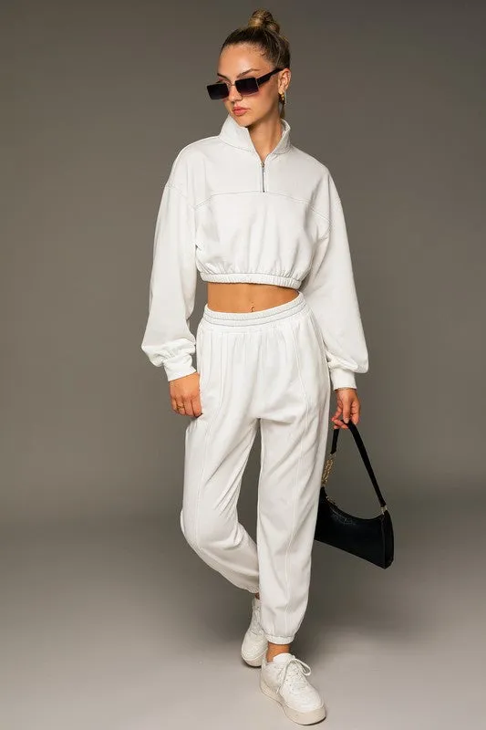 LE LIS Long Sleeve Elastic Waist Top