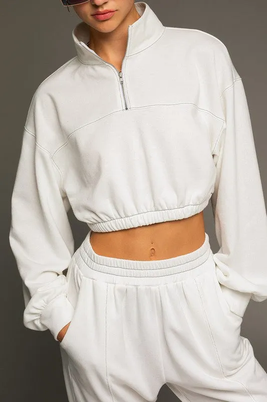 LE LIS Long Sleeve Elastic Waist Top