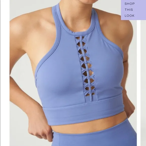 Le Ore Lucca Set: Smokey Amethyst High Rise Pocket Short   Racer Back Bra $136
