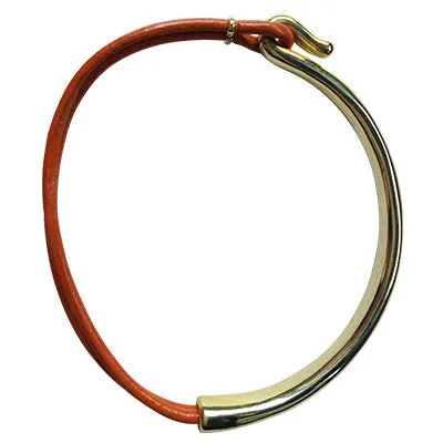 Leather Wrap Bracelet - Gold