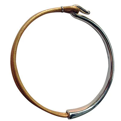 Leather Wrap Bracelet - Gold