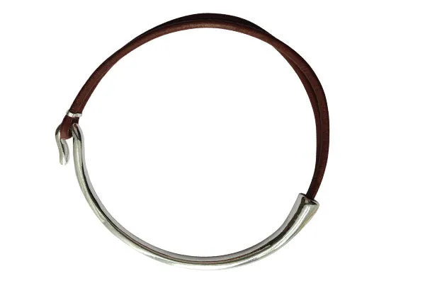 Leather Wrap Bracelet - Silver