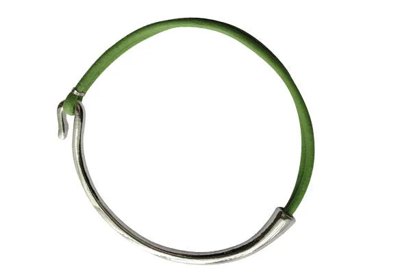 Leather Wrap Bracelet - Silver