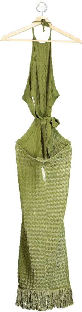 LELE Santanyi Mallorca Green Halter Neck Dress UK 10