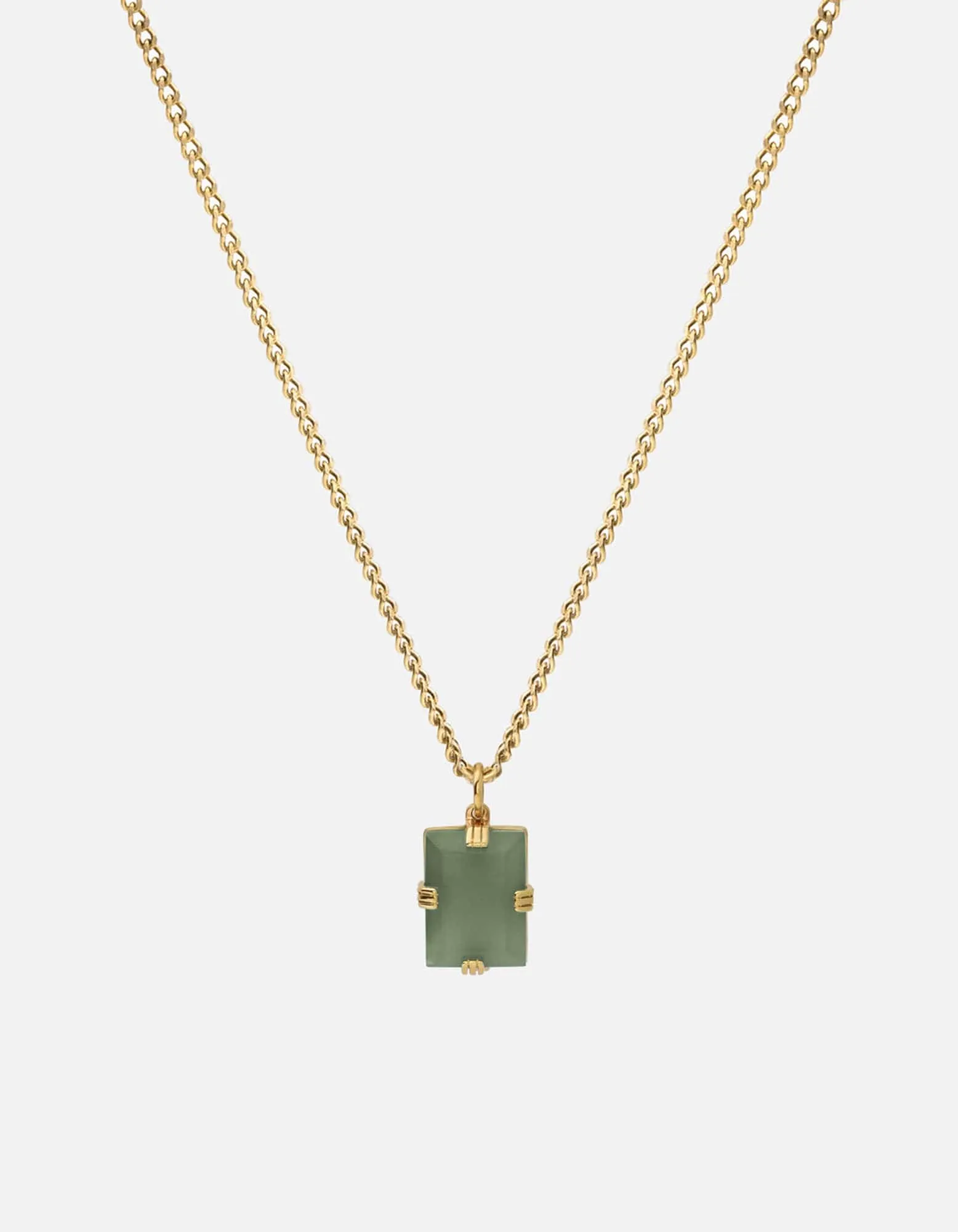 Lennox Jasper Green Necklace, 14k Gold