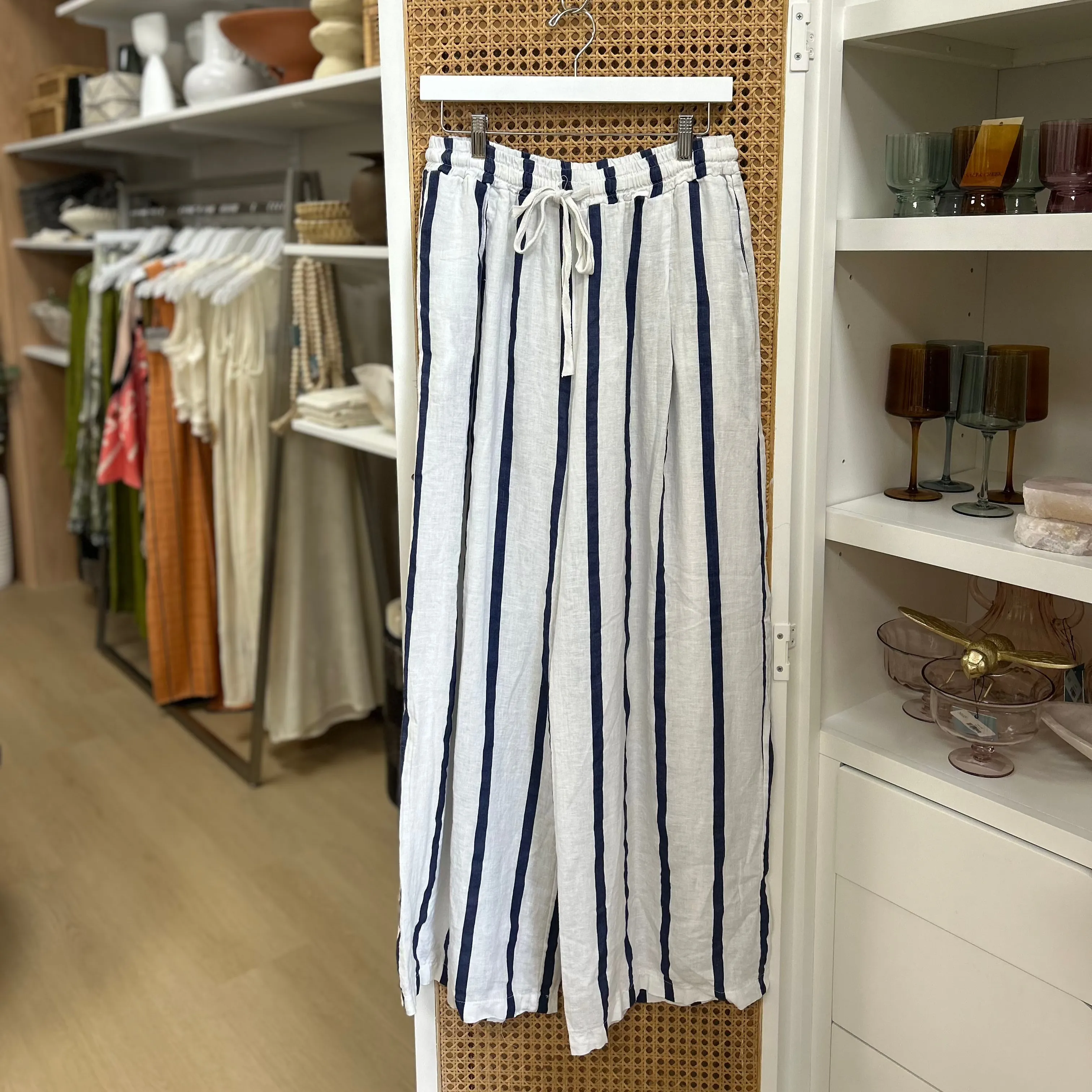 Linen Striped Pants