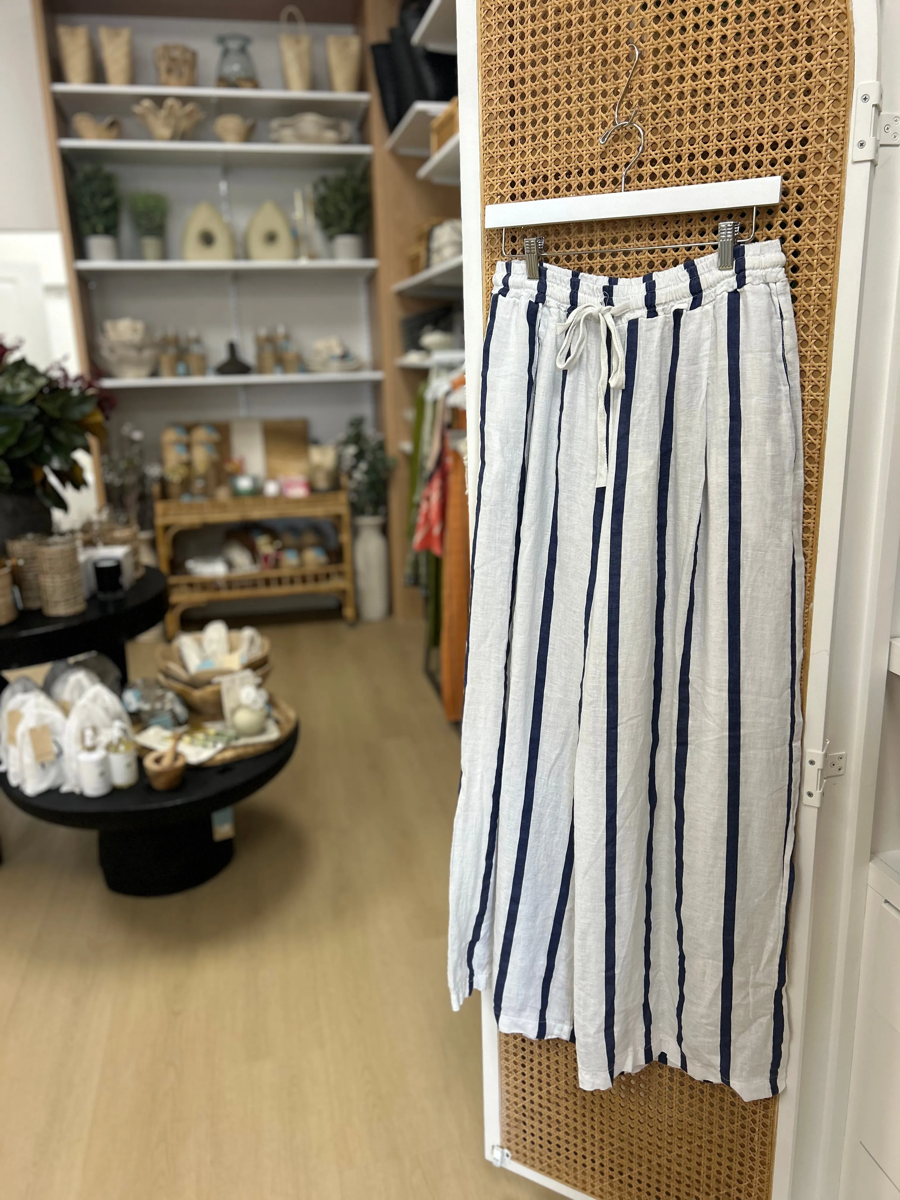 Linen Striped Pants