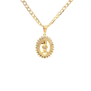 Little Son Pendant Necklace Mothers Day 14k Gold Filled Cuban
