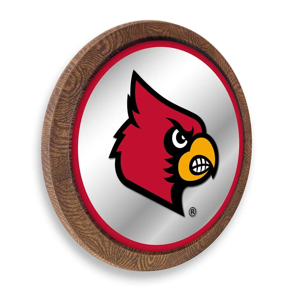 Louisville Cardinals: "Faux" Barrel Top Mirrored Wall Sign