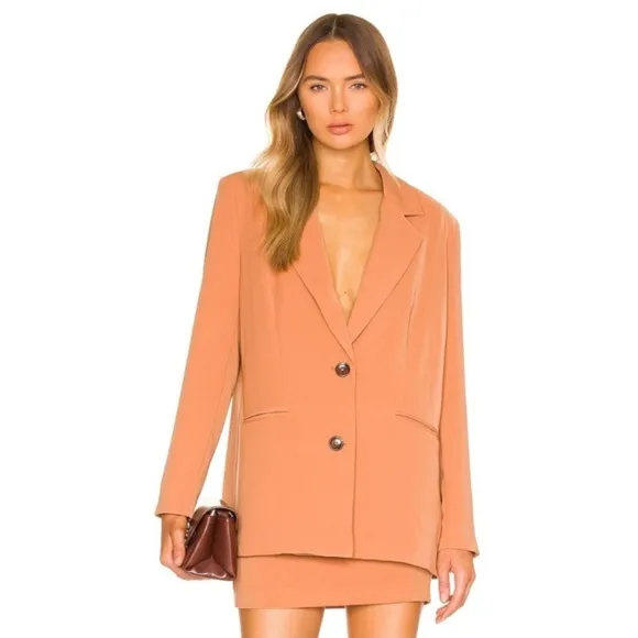 LOVERS   FRIENDS Revolve Diana Oversized Boyfriend Shoulder Pads Blazer 80’s