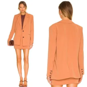 LOVERS   FRIENDS Revolve Diana Oversized Boyfriend Shoulder Pads Blazer 80’s