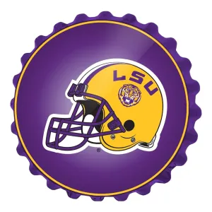 LSU Tigers: Helmet - Bottle Cap Wall Sign