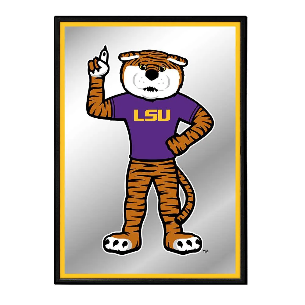 LSU Tigers: Mascot - Framed Mirrored Wall Sign