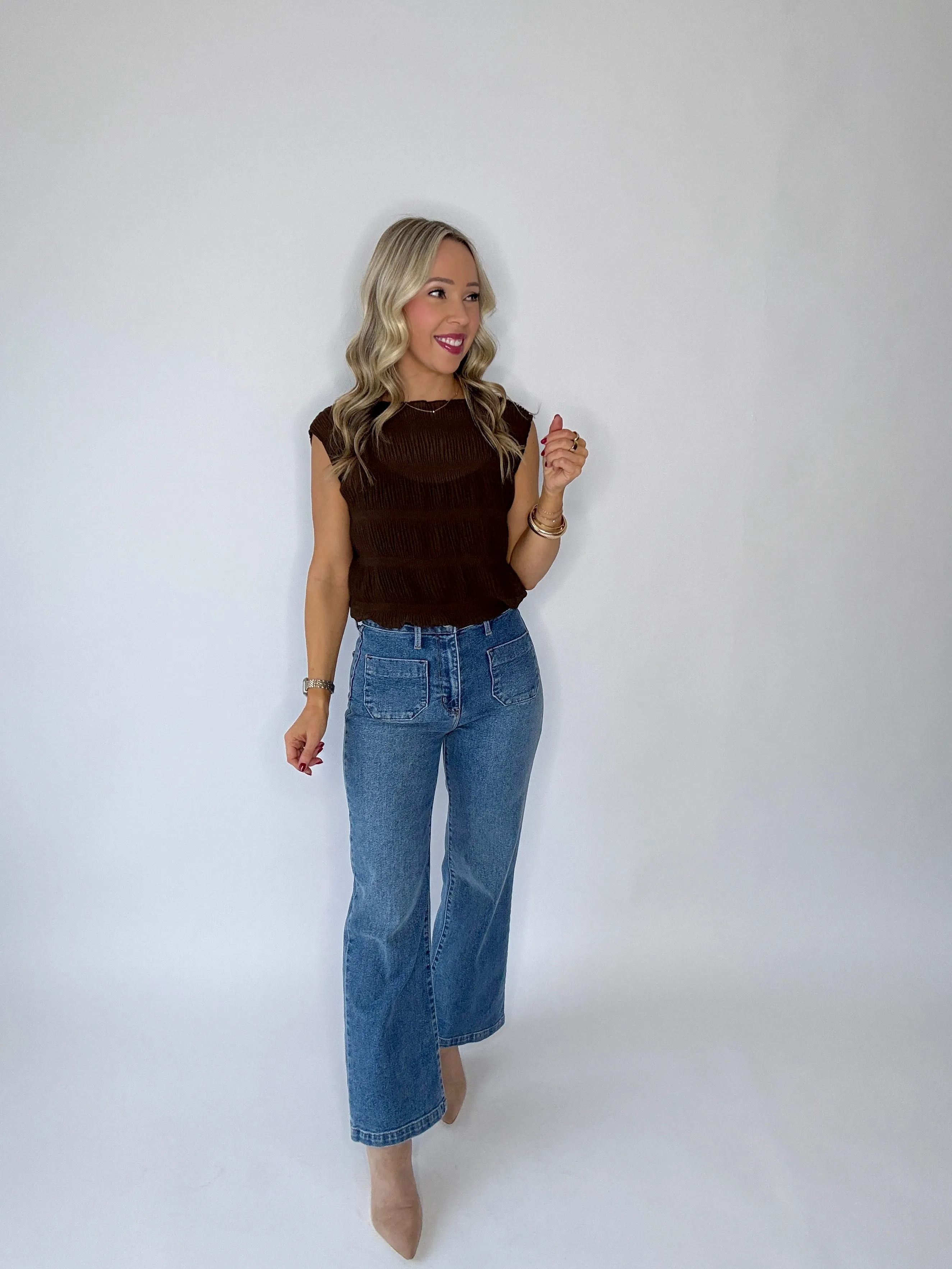 Luxe Layer Duo Top - Brown