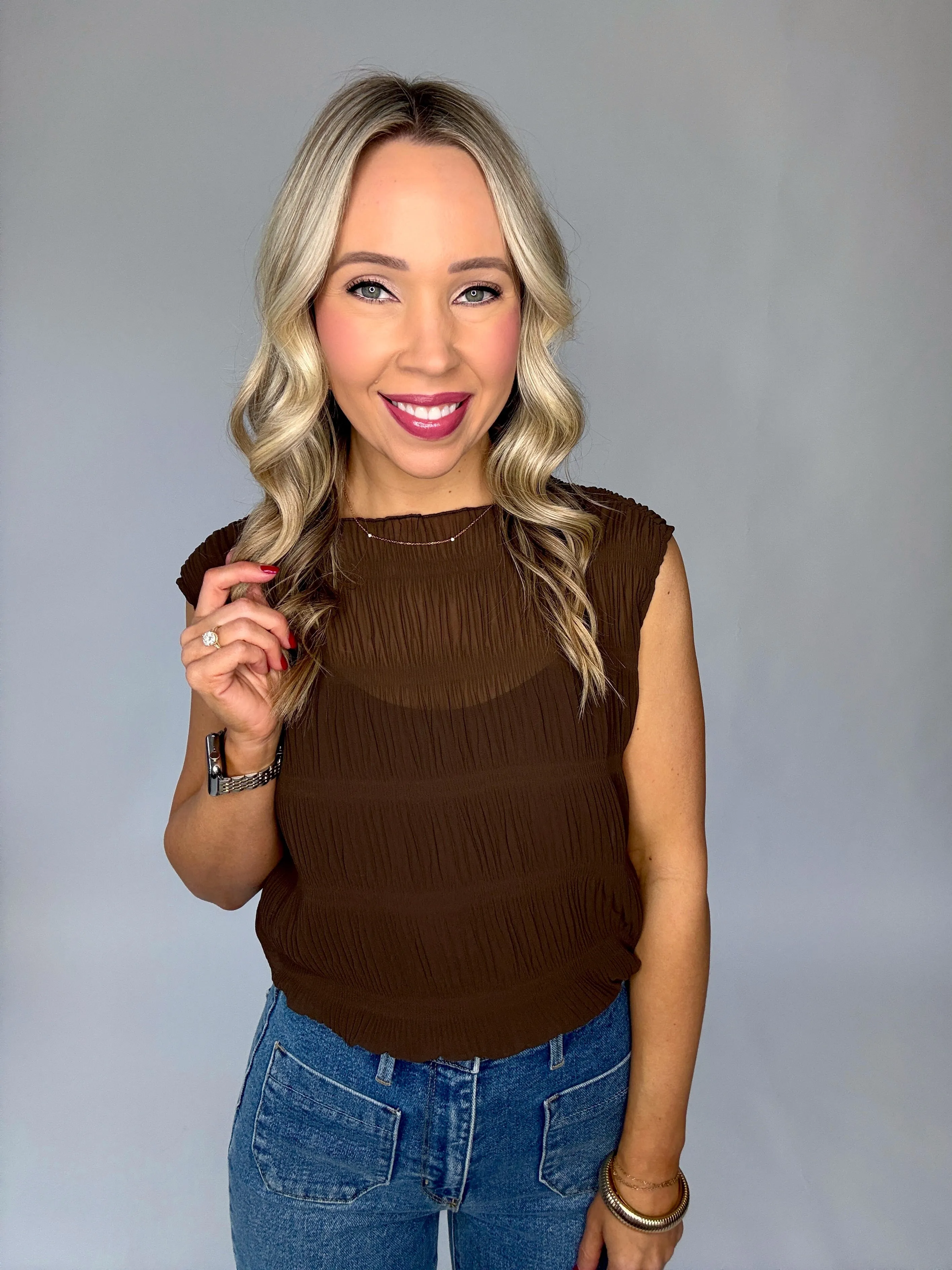 Luxe Layer Duo Top - Brown