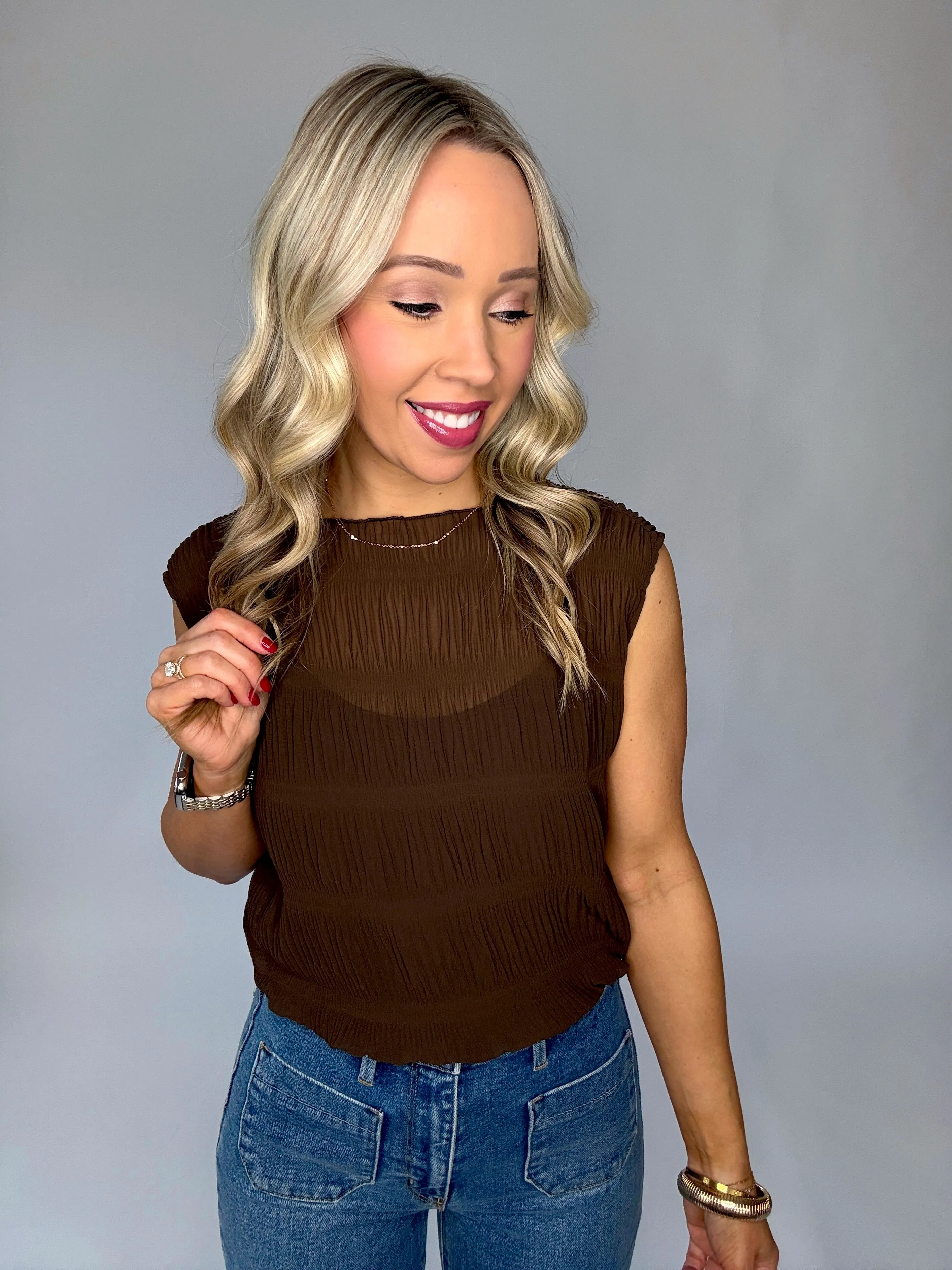 Luxe Layer Duo Top - Brown