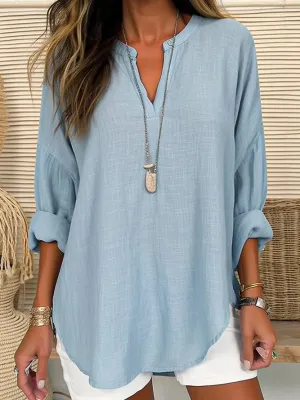 Marjorie | Casual Linen Blouse
