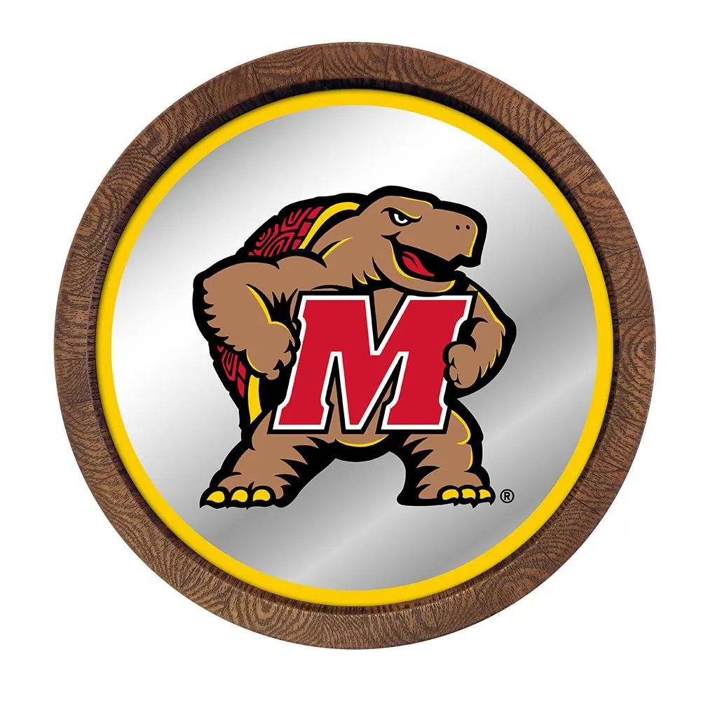Maryland Terrapins: Mascot - Mirrored Barrel Top Mirrored Wall Sign