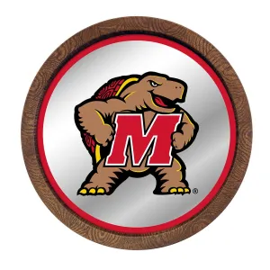 Maryland Terrapins: Mascot - Mirrored Barrel Top Mirrored Wall Sign