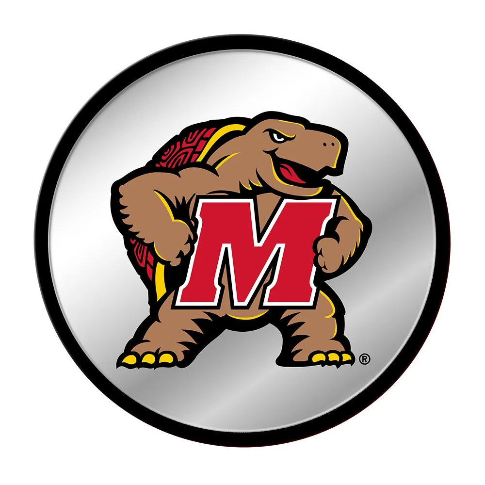 Maryland Terrapins: Mascot - Modern Disc Mirrored Wall Sign