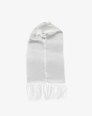 Men's Silk Aviator Scarf in White - The Air White Aviator