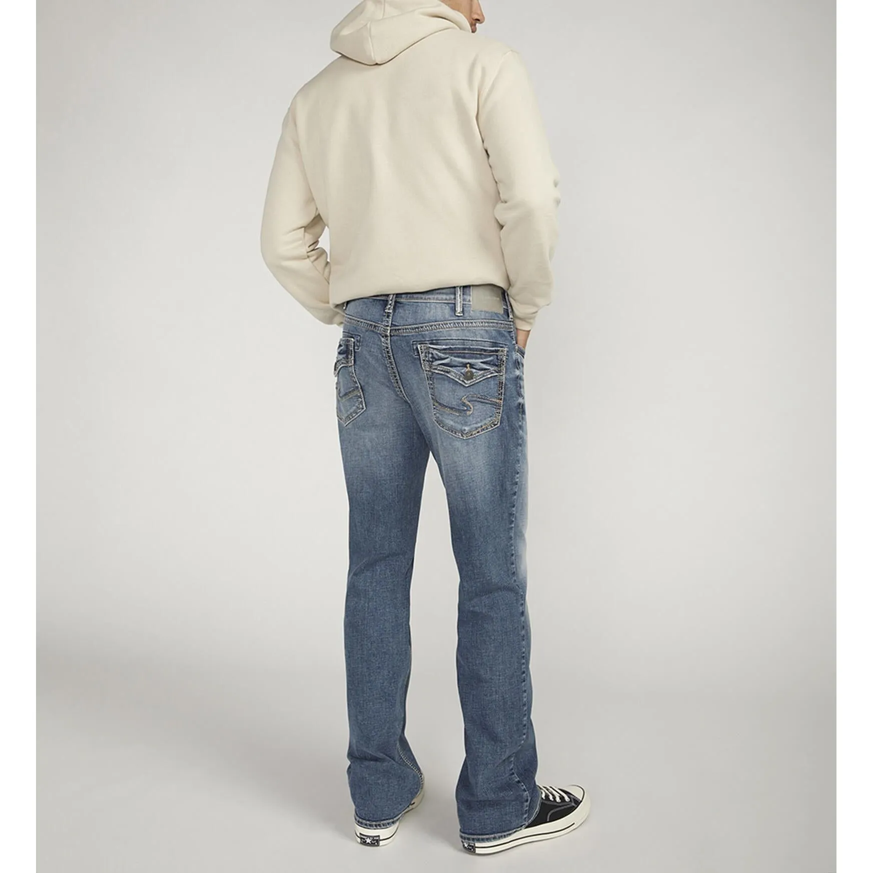Mens Silver Zac Relaxed Stright Leg Light
