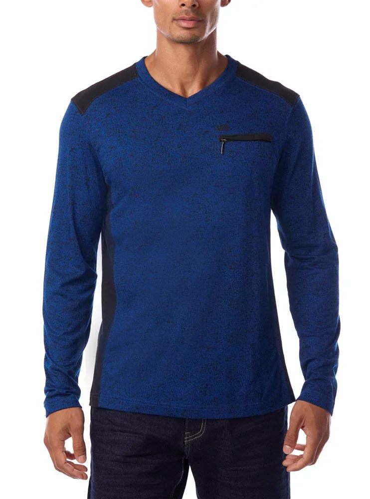 Men's v neck long sleeve t-shirt