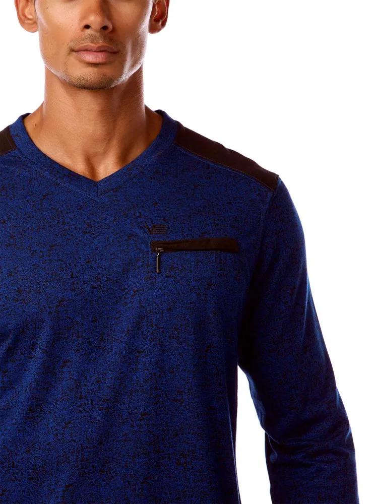 Men's v neck long sleeve t-shirt