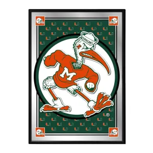 Miami Hurricanes: Team Spirit, Mascot Framed Mirrored Wall Sign