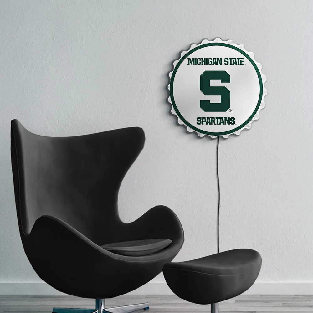 Michigan State Spartans: Block S - Bottle Cap Wall Light