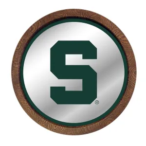 Michigan State Spartans: "Faux" Barrel Top Mirrored Wall Sign