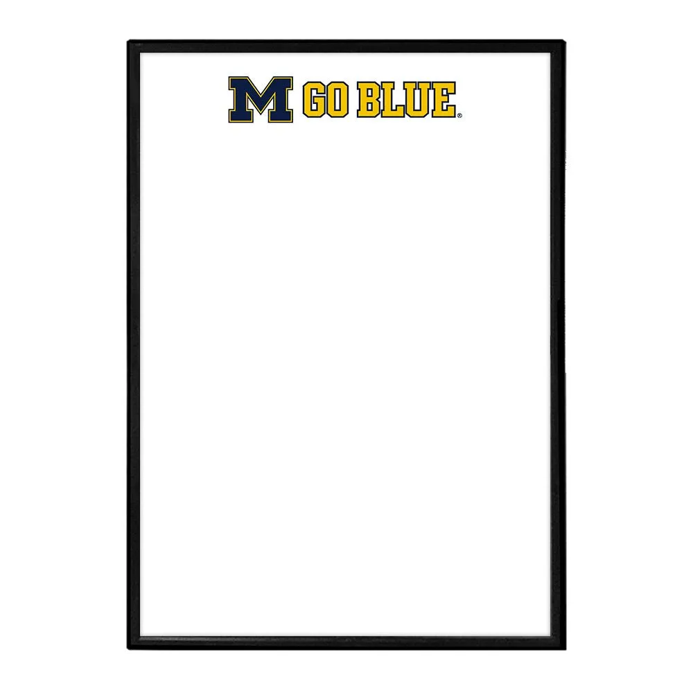 Michigan Wolverines: Go Blue - Framed Dry Erase Board