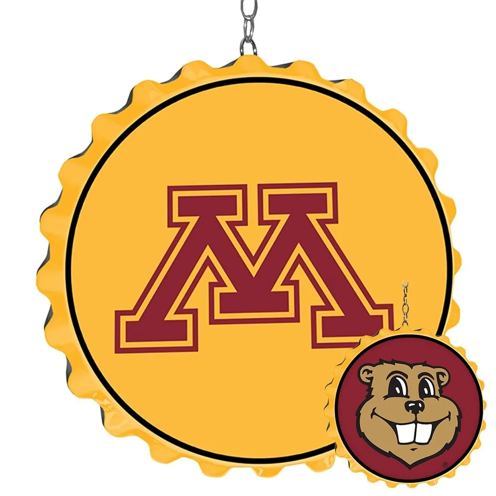 Minnesota Golden Gophers: Round Bottle Cap Dangler