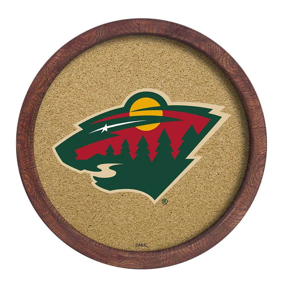 Minnesota Wild: Barrel Top Cork Note Board