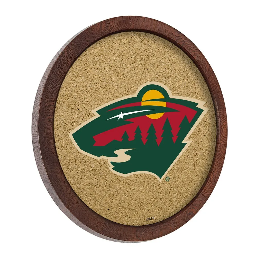 Minnesota Wild: Barrel Top Cork Note Board
