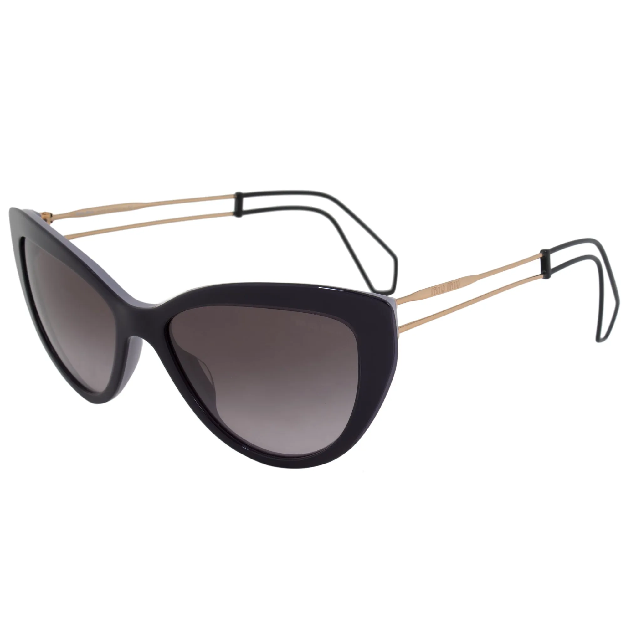 Miu Miu Cat Eye Sunglasses SMU12RS USN3E2 55 | Purple Frame | Gray Gradient Lenses
