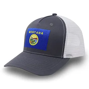 Montana State Flag Baseball, Snapback Hat Adjustable One Size Hat - International Tie